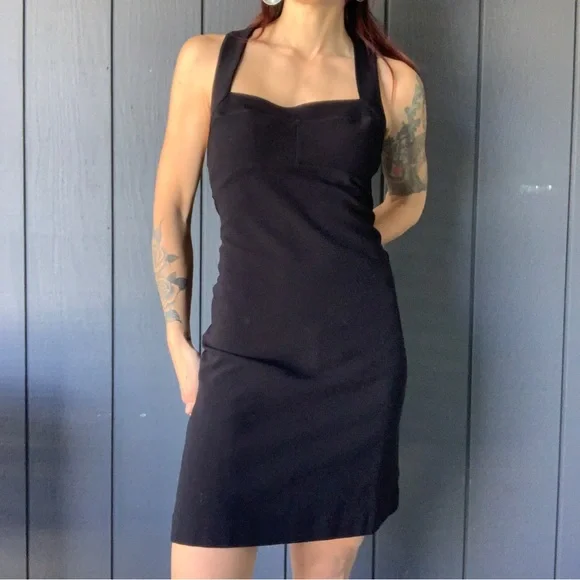 banana republic bodycon dress Banana Republic Bodycon Dress Women's XS Heather Gray Striped Ruched V-Neck
